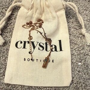 Crystal boutique rainbow chakra necklace